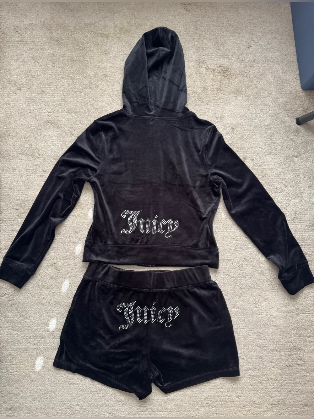 Juicy Couture Velour Tracksuit Jacket and Shorts Set
